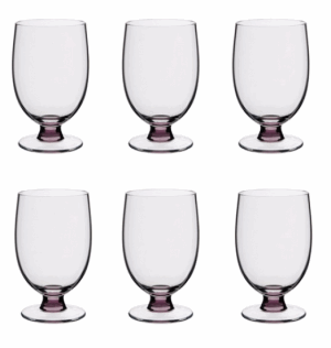 DARTINGTON CRYSTAL AURA 6 MULBERRY SHORT TUMBLERS